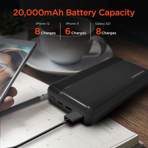 Hypergear 20000mAh 20W PD + USB Power Bank Black 15458-HYP
