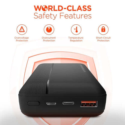 Hypergear 20000mAh 20W PD + USB Power Bank Black 15458-HYP